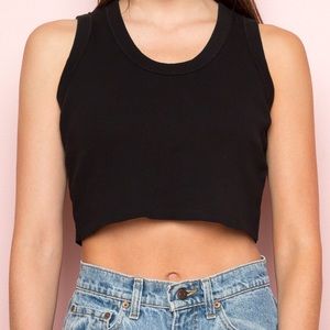 GUC Brandy Melville black muscle crop top